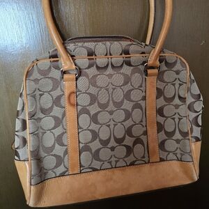 Coach Brown/Tan Signature Satchel